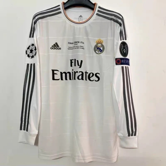 2013-14 Real Madrid Retro Jersey Home Long Sleeve